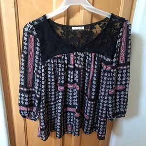 Black and red blouse